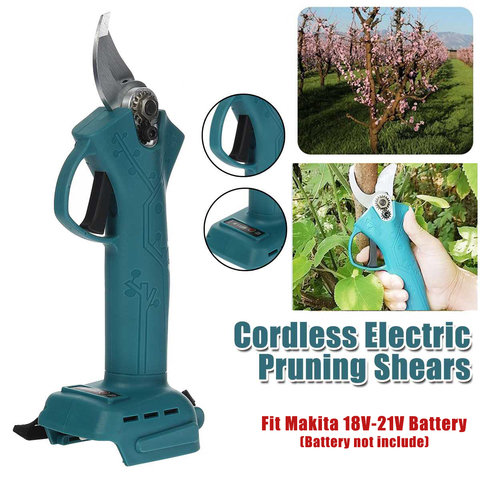 Podadora eléctrica para jardín, tijeras de podar para árbol, bonsái, herramienta eléctrica para Makita, cortador de ramas con Batería de 18V-21V, recargable ► Foto 1/1