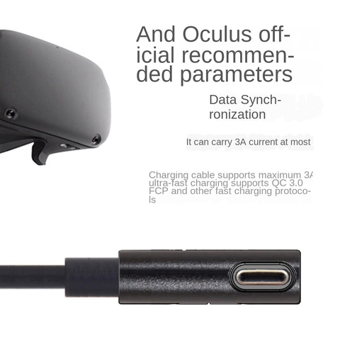 Para Oculus Quest/2 Link usb-c Steam VR type-c 3,1 Cable de datos, seleccionable 3m5m ► Foto 1/6