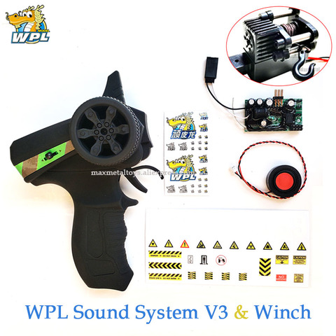 WPL-sistema de Control de sonido mejorado, transmisor V3, receptor artesanal, tabla cuerno accesorios de repuesto para camión WPL ► Foto 1/6
