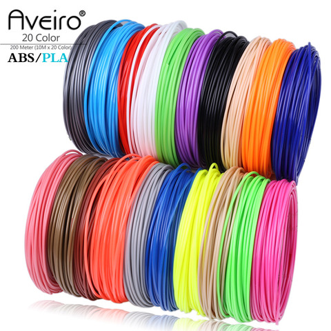 Aveiro 50/100/200 metros 1,75mm ABS Material PLA, filamento recarga 3d mango 3d plástico para pluma 3 D suministros de dibujo escolar ► Foto 1/6