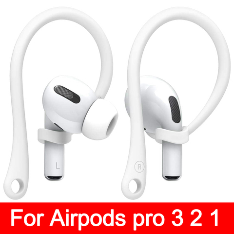 Ganchos de silicona para el oído para Apple AirPods pro, accesorios anticaída, Auriculares Bluetooth para airpod 2 3, soporte para Airpods 3 2 1 ► Foto 1/6