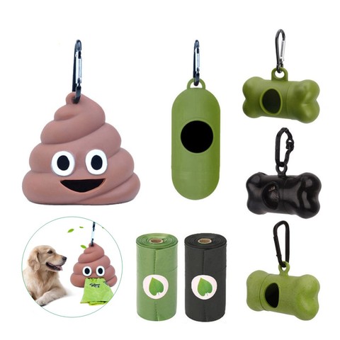 Dispensador de bolsas de basura para perros y gatos, accesorio de suministro para mascotas, herramientas pequeñas, soporte para Bolsa para popó, color verde y negro ► Foto 1/6