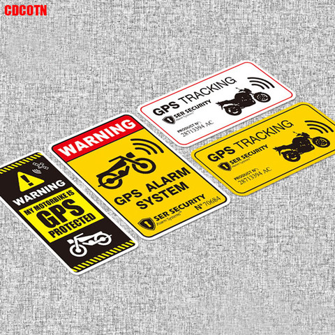 Cdcohn-pegatina reflectante de advertencia para coche, pegatina de seguimiento GPS antirrobo impermeable para motocicleta, coche y bicicleta ► Foto 1/5