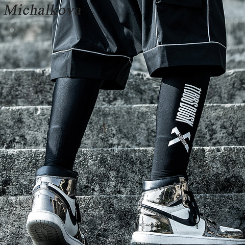 Borneol-rodillera protectora para brazo, Jogger de Hip hop, pantalones cortos Harajuku, accesorio liberador, michalkova, jugador de baloncesto, transpirable ► Foto 1/6