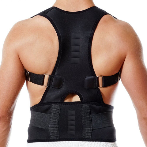 Hombre mujer ajustable postura magnética corsé Back Brace Back ayuda Lumbar de la correa Corrector ► Foto 1/6