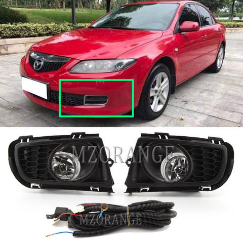 Cubierta de luces antiniebla Grill para MAZDA 6 sedán GG1 2006-2010 los faros de faros antiniebla de Marco marcos ligeros cubiertas de rejillas faro ► Foto 1/6