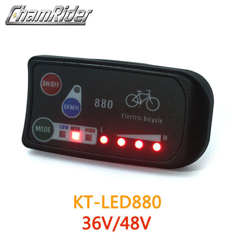 Envío libre 36 V 48 V Bicicletas eléctricas KT LED led880 ebike pantalla del panel de control piezas de la bici eléctrica para KT controlador ► Foto 1/6