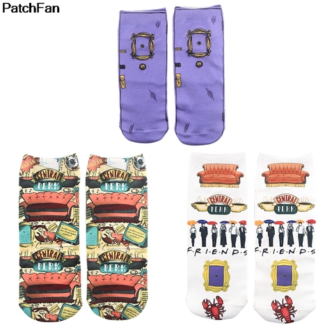 Patchwork friend-calcetines tobilleros con estampado de dibujos animados para mujer, para fiesta, cosplay, regalo, A2700 ► Foto 1/6