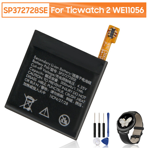 Reemplazo Original de piezas de pilas para reloj SP372728SE para Ticwatch 2 Ticwatch2 WE11056 Ticwatch Express de pilas para reloj 300mAh ► Foto 1/6