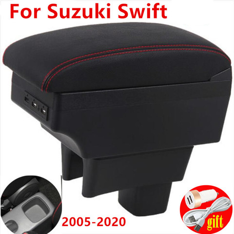 Reposabrazos para Suzuki Swift, compartimento de reposabrazos para coche, accesorios de coche, caja de almacenamiento interior, piezas de reequipamiento, 2011, 2014, 2017, 2022, 2005 ► Foto 1/6