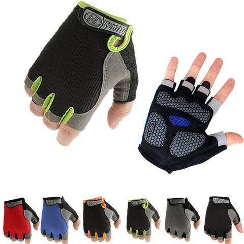 Guantes antideslizantes para ciclismo de montaña, para acampar, senderismo, gimnasio, bicicleta deportiva, medio dedo, para hombre ► Foto 1/6