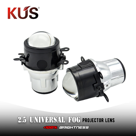 2,5 pulgadas de la luz de niebla de la lente Universal de Metal completo lente de proyector Bi Xenon alta baja haz Auto coche Retro ajuste H8 H9 H11 HID Led bombillas ► Foto 1/6