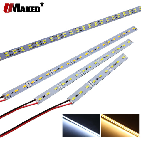 Barra de luces LED de alto brillo, tira rígida de luces LED SMD 5630/5730, fluorescente, ahorro de energía y Lightinng, DC12V, 20/30/50cm, 10 Uds. ► Foto 1/6