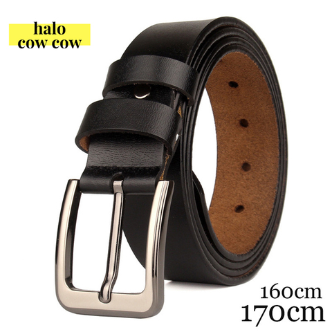 130 140 150 160 170 cm Cinturones de cuero genuino y artificial para hombre de alta calidad Hombre Casual Pin Hebilla Cinturón Correa de hombre Cinturón de cuero Diseñador de marca de lujo 105 110 120 cm ► Foto 1/6