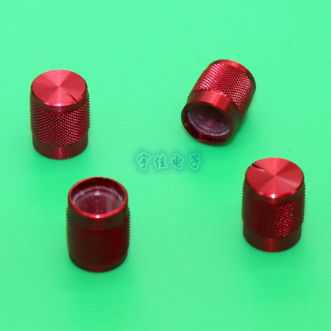 Perilla pequeña de aleación de aluminio rojo, potenciómetro codificador, tapón de ajuste, cubierta de perilla, tapa, eje de flores, 6mm, 10x12mm, 5 uds. ► Foto 1/4