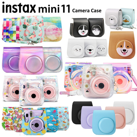 Fujifilm Instax Mini 11 Cámara de película instantánea, funda protectora de cuero PU suave, bolsa de transporte con correa para el hombro, nueva ► Foto 1/6