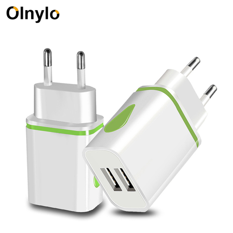 Olnylo-cargador USB de viaje para móvil, cargador de pared Dual portátil con adaptador de carga rápida para iPhone 11, XR, Samsung y Xiaomi ► Foto 1/6