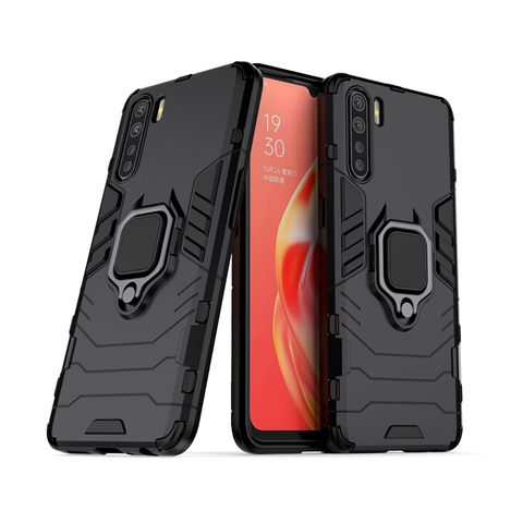 Funda armadura para OPPO A91, anillo de silicona para el dedo, parachoques cubierta rígida para OPPO A91, A53, A12, A72, A92S ► Foto 1/6