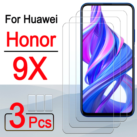 Honor 9x-Película protectora de vidrio 9 x para huawei honor9x, vidrio templado, hauwei huawey, honer x9, hoja protectora pantalla, 3 uds. ► Foto 1/6