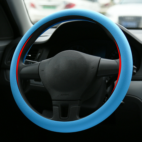 Funda Universal de silicona para volante de coche, de piel suave cubierta suave, accesorios para volante ► Foto 1/5