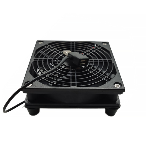 Ventilador de refrigeración para PC, dispositivo de TV silencioso e inalámbrico, con alimentación USB de 5V CC, 120mm, 120x25mm, 12CM con tornillos de red protectora ► Foto 1/6