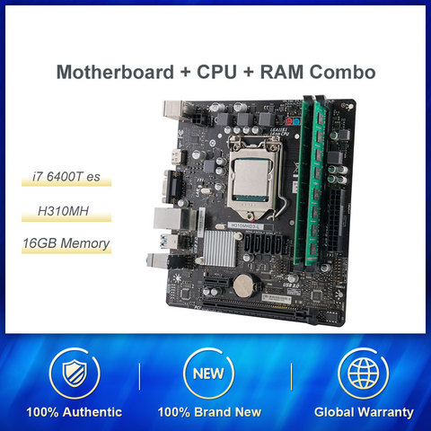 Intel I7 6400T es con placa base 16G RAM conjunto QHQG ES versión de ingeniería Q0 2.2HMZ 1151 CPU Quad-Core 8WAY 65W soporte de memoria ► Foto 1/4