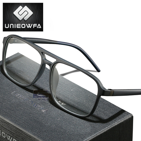 UNIEOWFA Anti luz azul bloqueo prescripción gafas hombres ópticos miopía gafas progresivas gafas de hipermetropía fotocrómica ► Foto 1/6