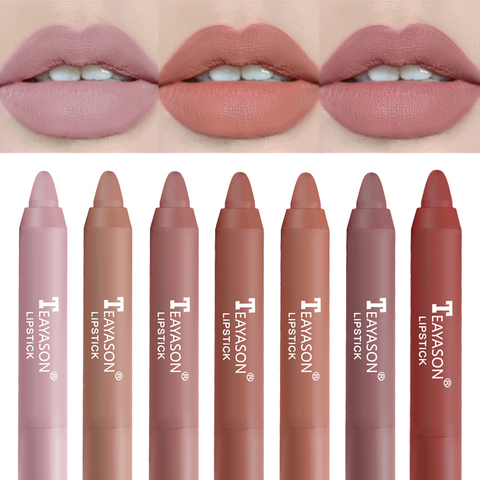 Lápices labiales mate de terciopelo, 12 colores, resistentes al agua, larga duración, Sexy, lápiz labial rojo, maquillaje ► Foto 1/6