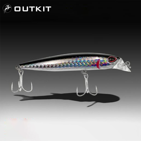 OUTKIT pesqueros de alta calidad japonesa 10,5g 9cm flotante pececillo con láser Pike Señuelos de pesca de lubina Peche Isca Artificial manivela 3D los ojos ► Foto 1/6