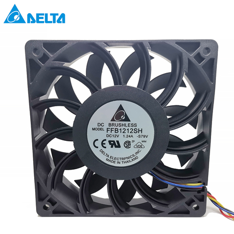 Ventilador de volumen de aire de alta velocidad para delta FFB1212SH 12025 DC 12V 1,24a 12CM, pwm, 4 pines, caja inverter, ventiladores enfriadores axiales ► Foto 1/6