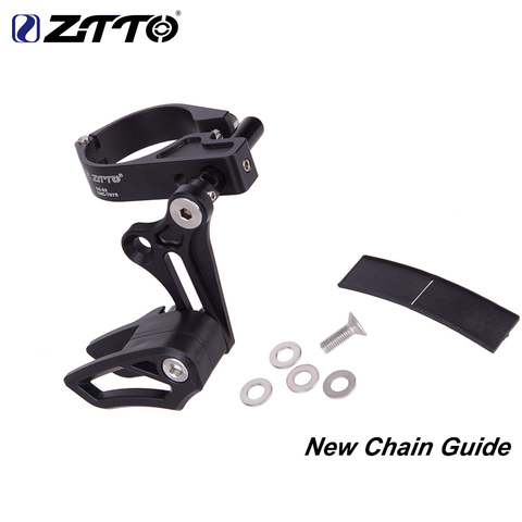 ZTTO-Guía para cadena de bicicleta MTB, Marco con cadenas, cubierta protectora, sistema 1, 31,8, 34,9mm, abrazadera, guía de cadena para tipo E, ajustable, CNC, negro ► Foto 1/6