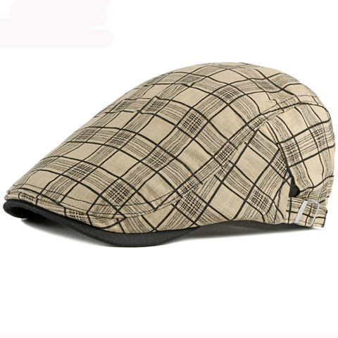 HT3013 gorra plana para hombre y mujer, sombrero Primavera Verano Vintage a cuadros, hiedra, Newsboy, gorra plana, Unisex, transpirable, boina ajustable ► Foto 1/6