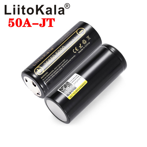 LiitoKala-baterías recargables para linterna, Lii-50A de 3,7 V, 26650, 5000mA, 26650-50A, 20A ► Foto 1/6