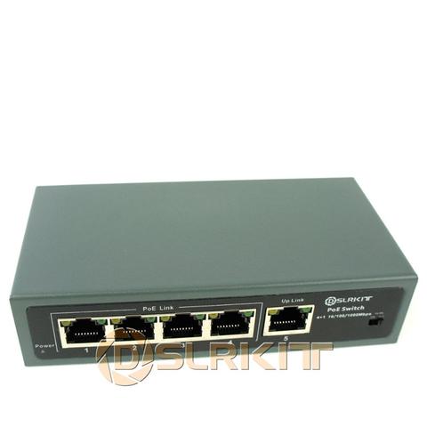 DSLRKIT todos los puertos Gigabit 5 puertos 4 PoE + interruptor 802.3at Power Over Ethernet ► Foto 1/6