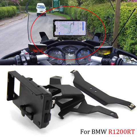Nueva motocicleta para BMW R 1200 RT -2009 2010-2013 navegación soporte GPS Navigator USB de carga de teléfono 2014-2022 - Historial de precios y revisión | Vendedor de AliExpress - Shop911115220 Store | Alitools.io