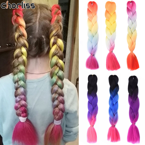 Trenzas de pelo sintético de Kanekalon para mujer, caja de extensión de cabello trenzado de 24 pulgadas, color amarillo y dorado, trenza de ganchillo ► Foto 1/6