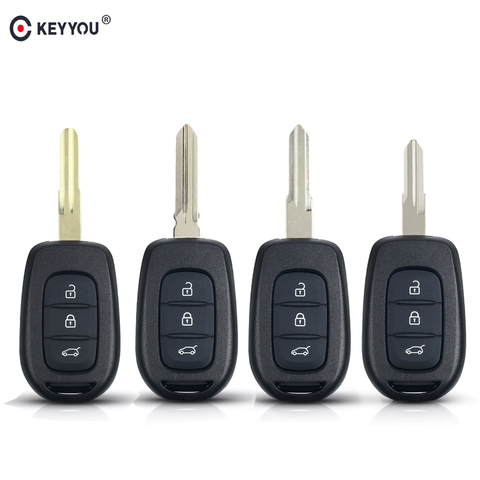 KEYYOU-carcasa de mando a distancia para coche, 3 botones de repuesto para protector antipolvo para Renault, Sandero, Dacia, Logan, Clio, Captur, Laguna Scenic 2016, 2015 ► Foto 1/5