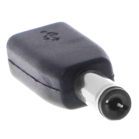 Adaptador convertidor de carga DC 5,5x2,1mm, enchufe macho a Micro Conector Hembra USB ► Foto 1/5