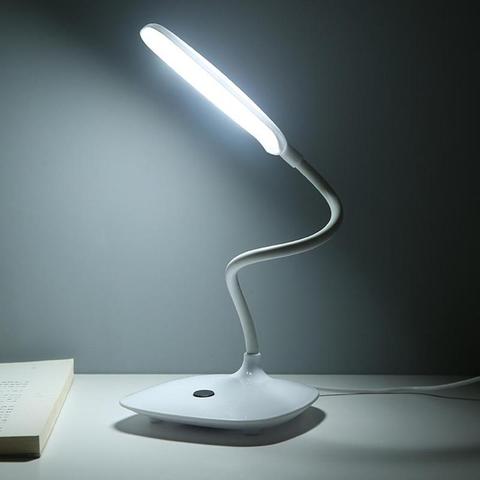 Lámpara LED recargable por USB para escritorio, lámpara de mesa con interruptor táctil para luz de lectura de intensidad ajustable, 3 modos ► Foto 1/6