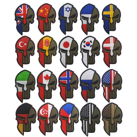 Parche para el casco de Bada, parche bordado con bandera de Estados Unidos, España, Rusia, Israel, Canadá, Reino Unido, Turquía, insignia militar de moral táctica ► Foto 1/6