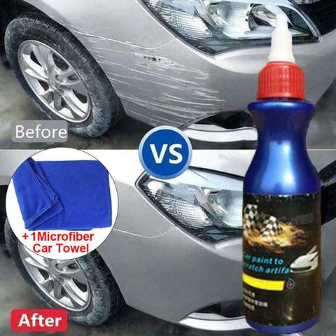 Reparador de pintura para el cuidado de la pintura de vehículos, agente reparador para eliminar arañazos, con herramientas de mantenimiento, pulidor de pintura para Exterior de coche, 100g ► Foto 1/6