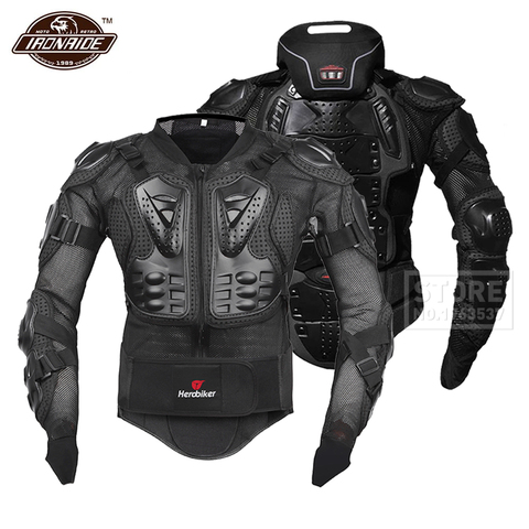 HEROBIKER-armadura de carrocería de motocicleta, Protector de cuerpo de carreras, chaqueta de Motocross con Protector de cuello ► Foto 1/6