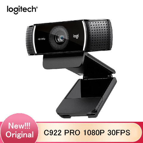 100%-cámara Web C922 PRO, Original, 1080P, Web, 30fps, Full HD, enfoque automático, micrófono incorporado con trípode ► Foto 1/6