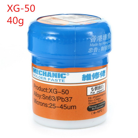 Pasta de soldadura flujo XG-80 XG-50 XG-30 soldadura estaño Sn63/Pb67 para Hakko 936 TS100 de soldadura de hierro placa de circuito SMT SMD herramienta de reparación ► Foto 1/4