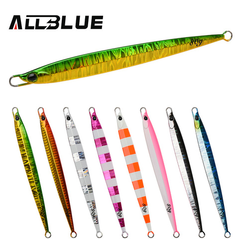 ALLBLUE-cuchara de Metal para pesca vertical, cebo Artificial de plomo superduro, señuelo para pesca vertical, 80g, 120g ► Foto 1/6