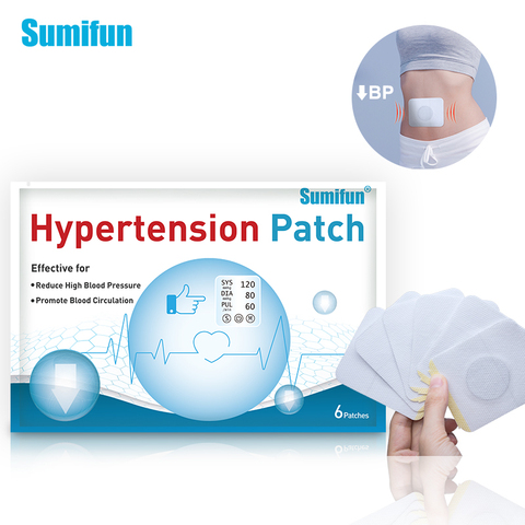 Sumifun 6 unids/bolsa parche de hipertensión para reducir la presión arterial alta yeso chino de la presión arterial más baja ► Foto 1/6