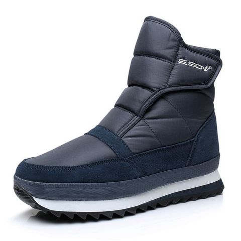 Botas cálidas de felpa para hombre, botines impermeables a la moda, antideslizantes, para nieve, para invierno, H455 ► Foto 1/6