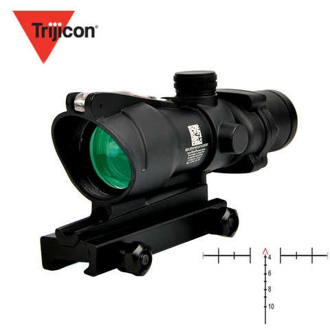 Trijicon-mira telescópica de fibra óptica, punto rojo iluminado con retícula grabada, mira óptica táctica para caza, ACOG 4X32 ► Foto 1/6
