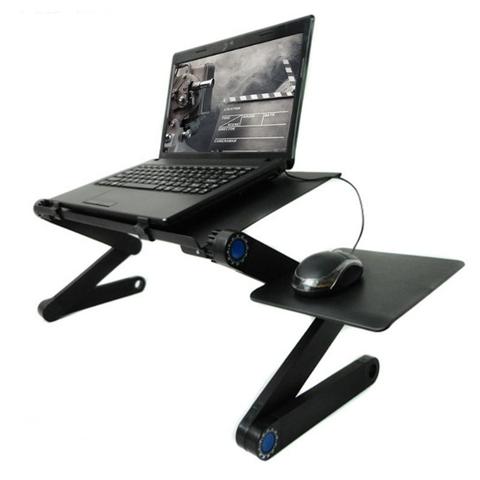 Soporte de mesa para ordenador portátil VODOOL, diseño ergonómico y plegable ajustable, sofá cama, escritorio para Ultrabook, Notebook, tableta con Mouse Pad ► Foto 1/6