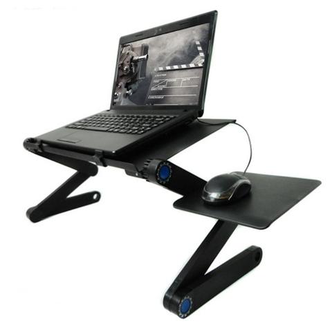 Soporte de mesa para ordenador portátil VODOOL, diseño ergonómico y plegable ajustable, sofá cama, escritorio para Ultrabook, Notebook, tableta con Mouse Pad ► Foto 1/6